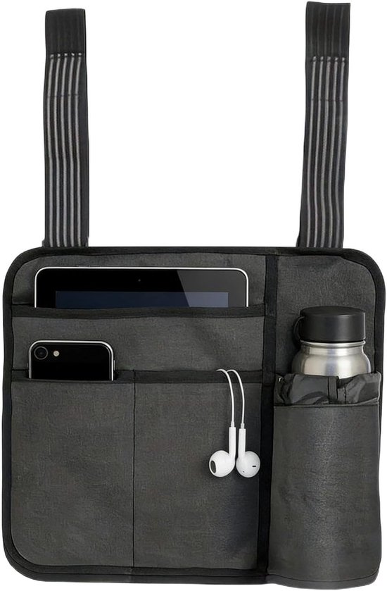 Vliegtuig Pocket Organizer - Rugleuning Opbergtas - Reis Gadgets Opbergen - Ruimtebesparend Ontwerp - 30x3H cm - Zwart