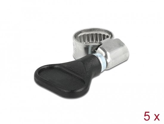 Vlinderslang klem roestvrij staal 400 ss 8 - 12 mm 5 stuks zwart van Merkloos