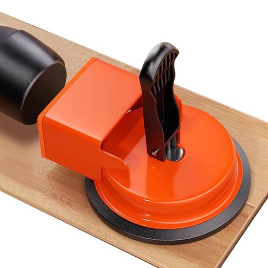 Vloer Kier Reparatie Gereedschap - Laminaat Vloer Tool - Naadloze Vloeren Creëren - Hittebestendig Zuignap Mechanisme - 14x6 cm - Zwart