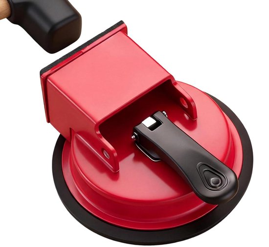 Vloer kier reparatie gereedschap - Zuignap naad vuller - Vloeren herstellen - Anti-slip zuignap - 12x4cm - Rood van Merkloos