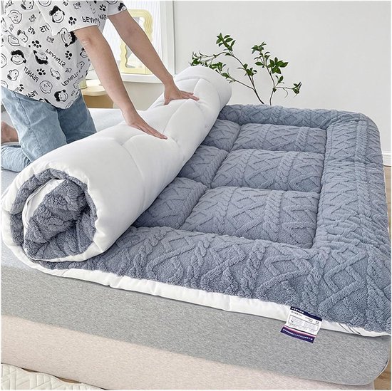 Vloer Matras - Japanse Futon - Comfortabel Slapen - Opvouwbaar Ontwerp - 90x200cm - Stijl 6