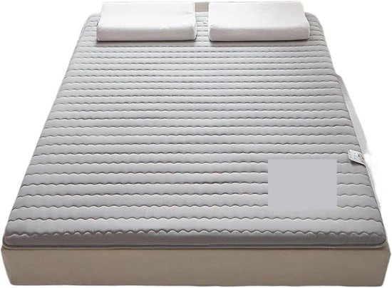 Vloer Matras - Tatami Topper - Comfortabel Slapen - Opvouwbaar Ontwerp - 200 x 220 cm - Wit