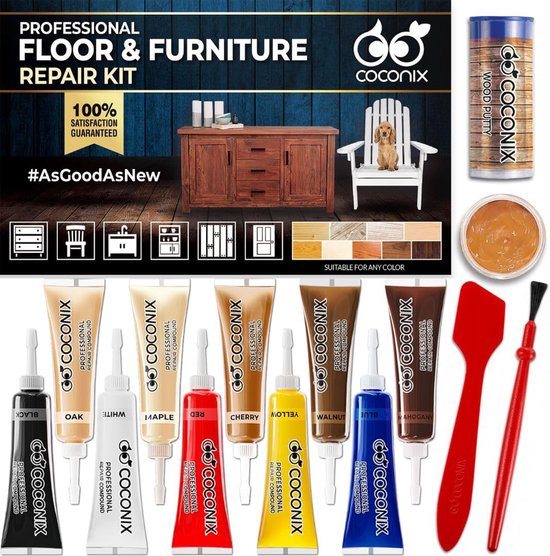 Vloer & Meubel Reparatie - Kras Herstel Kit - Hout Laminaten Herstellen - Kneedbare Epoxy Kit - 50 Milliliter van Merkloos