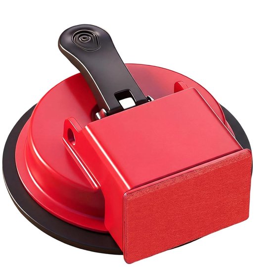 Vloer Reparatie Gereedschap - Zuignap Trekker - Kieren Dichten - Geurloos Rubber Ontwerp - 12x4 cm - Rood van Merkloos