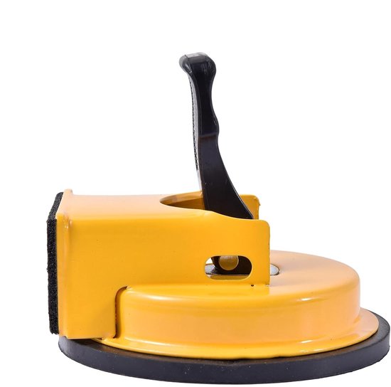 Vloer Reparatie Tool - Kier Fixeerder - Laminaat Plaatsen - Geactiveerde Zuigkracht - 12 cm Zuignap - Geel