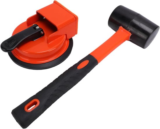Vloer reparatie tool - Kloof fixeer - Vloeren herstellen - Sterke zuignap - 122 mm zuignap - Zwart