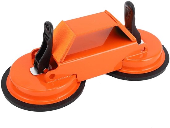 Vloer Reparatie Tool - Vloer Scheur Reparatie - Vloeren Herstellen - Dubbele Zuignap - 140 kg Grip - Zwart