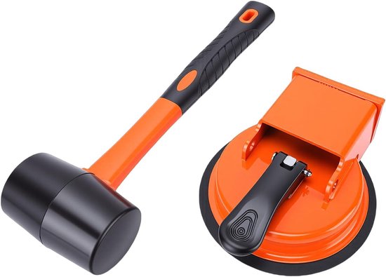 Vloer reparatie tool - Zuignap hamer - Vloeren herstellen - Robuuste zuigkracht - 118mm zuignap van Merkloos