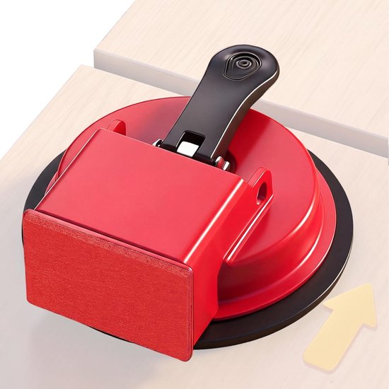 Vloer reparatiegereedschap - Scheurvuller naad - Vloer herstellen - Robuuste zuignap - 14 x 13 x 5 cm - rood