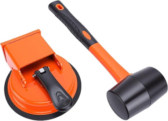 Vloer Reparatiegereedschap - Vloer Fixer - Vloeren Egaliseren - Sterke Zuigkracht - 118 Mm - Zwart