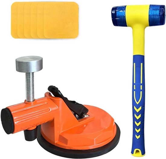 Vloer reparatieset - Leggereedschap - Vloeren leggen - Universeel design - 6 kleefpads - Grijs van Merkloos