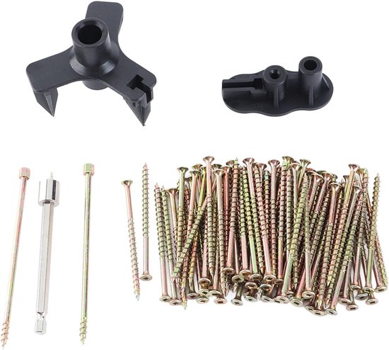 Vloer Reparatieset - Piepende Vloer Kit - Stille Woonruimte Creëren - Technische Uitlijning - 5 Gereedschappen 50 Schroeven - Niet gespecificeerd