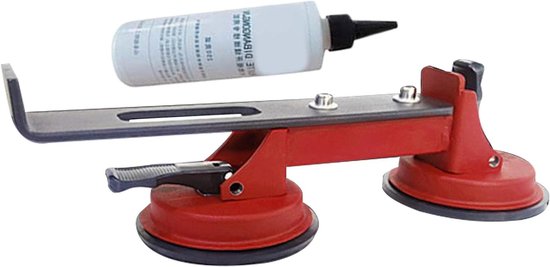 Vloer Scheur Reparatiegereedschap - Vloerhersteller Zuignap - Vloeren Repareren - Verstelbare Dubbele Zuignappen - 1 set - Zwart