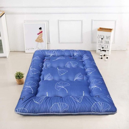 Vloermat Matras - Opvouwbaar Futon - Comfortabel Slapen - Drie-dimensionaal Quilting - 90x200cm - Koffiebloem