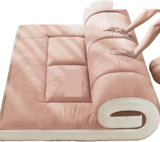 Vloermat - Tatami matras - Comfortabel slapen - Ruimtebesparend ontwerp - 900 x 2000 mm - Roze