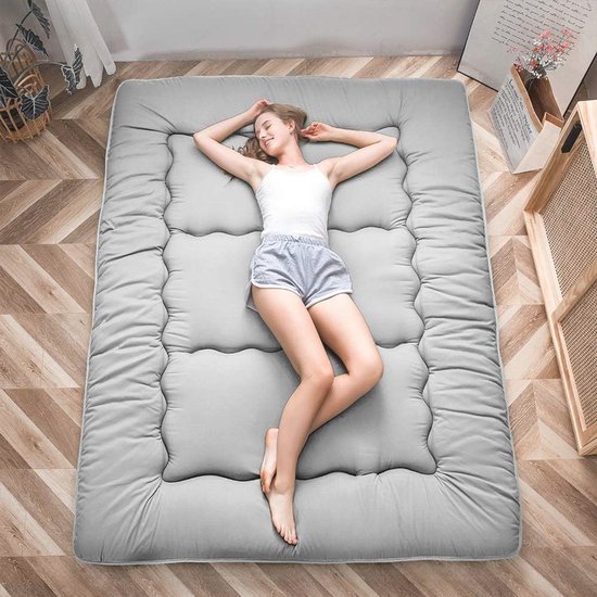 Vloermatras en futon voor stapelbed, opvouwbare en oprolbare slaapmat