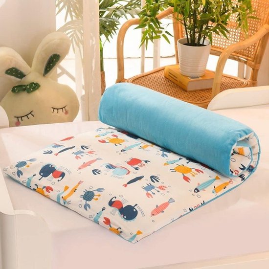 Vloermatras Futon Matras - Opvouwbare Mat - Comfortabel Slapen - Afneembare Hoes - 70x150cm - Geel