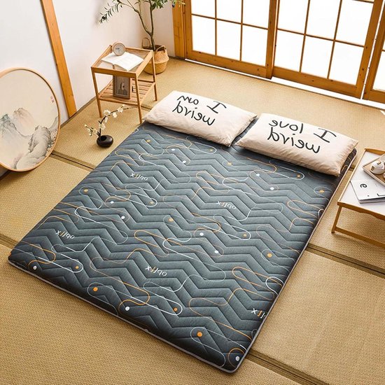 Vloermatras Futon - Studentenmatras Gastenbed - Comfortabel Slapen - Opvouwbaar En Draagbaar - 120x200cm - Veelkleurig