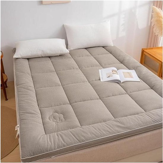 Vloermatras - Futonmatras Gastenbed - Comfortabel Slapen - Hoge Dichtheid Schuim - 90x200cm - Bruin