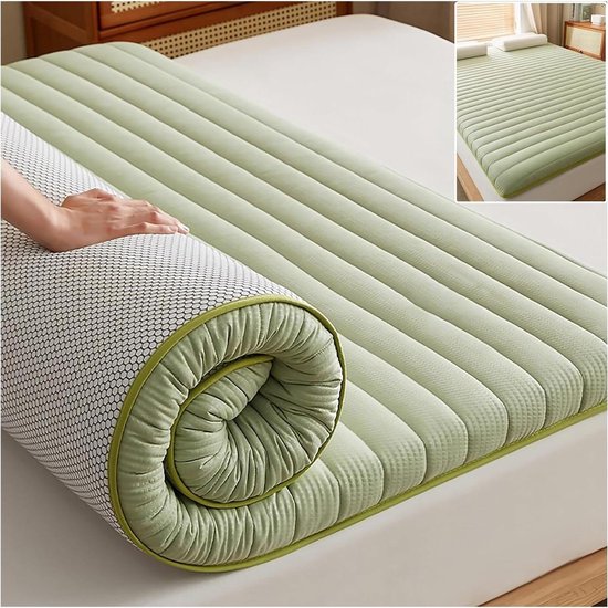 Vloermatras - Futonmatras Tatamimat - Ruimtebesparend slapen - Ergonomisch ontwerp - 90x200cm - Groen