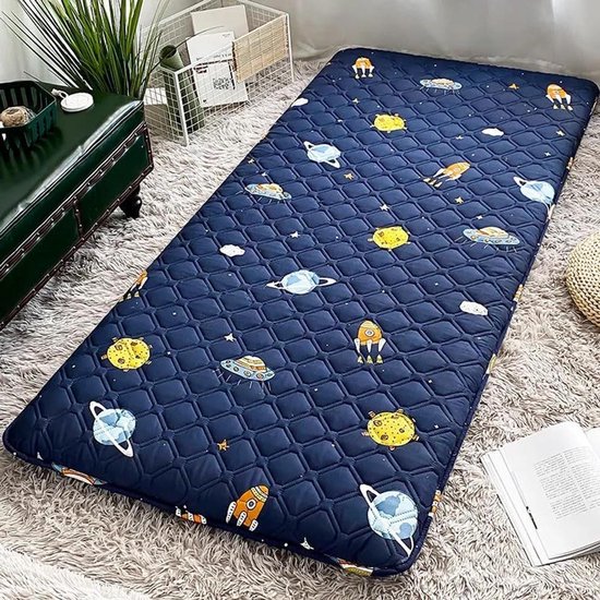 Vloermatras - Japanse futon - Comfortabel slapen - Opvouwbaar ontwerp - 90 x 190 cm - Paars