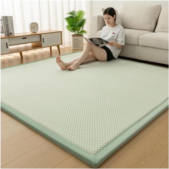 Vloermatras - Japanse slaapmat - Comfortabel slapen - Ergonomisch ontwerp - 90x200cm - Groen