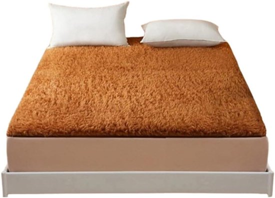 Vloermatras - Logeerbed Mat - Comfortabel Slapen - Extra Dik - 100x200cm - Geel