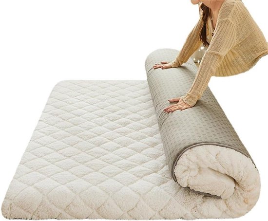 Vloermatras - Opvouwbaar matras - Comfortabel slapen - Ergonomisch ontwerp - 200x220cm - Grijs