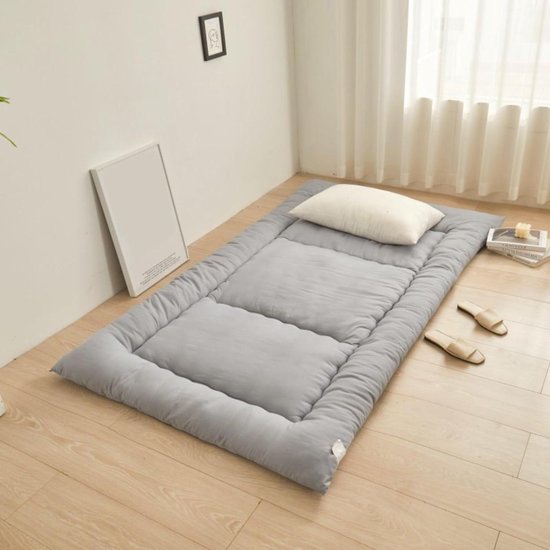 Vloermatras Rolbaar - Tatami Mat - Extra Slaapplaats - Hoge Dichtheid Schuim - 120x200cm - Zwart