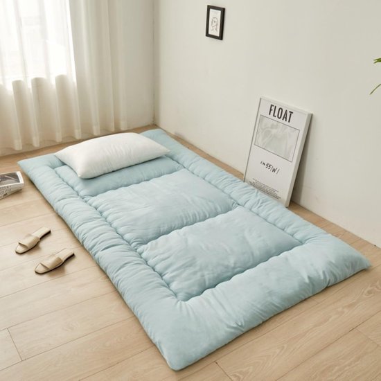 Vloermatras - Slaapmat Studentenmatras - Comfortabel Slapen - Opvouwbaar Ontwerp - 90x190cm - Groen