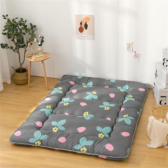 Vloermatras Tatami - Japanse Matras Futon - Comfortabel Slapen - Verbreding Rand Ontwerp - 150x200cm - Geel