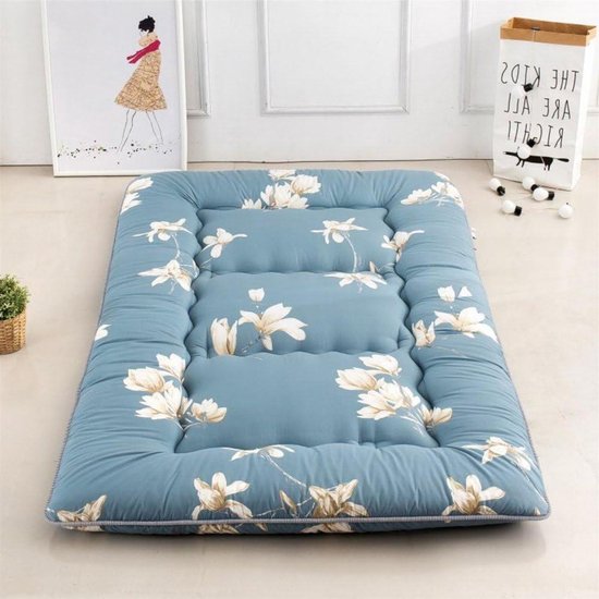 Vloermatras - Tatami kussen - Comfortabel slapen - Opvouwbaar ontwerp - 100x200cm - Gebloemd