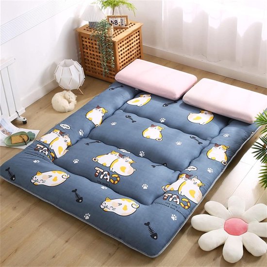 Vloermatras - Tatami mat - Comfortabel slapen - Verbreed ontwerp - 100x200cm - Geel