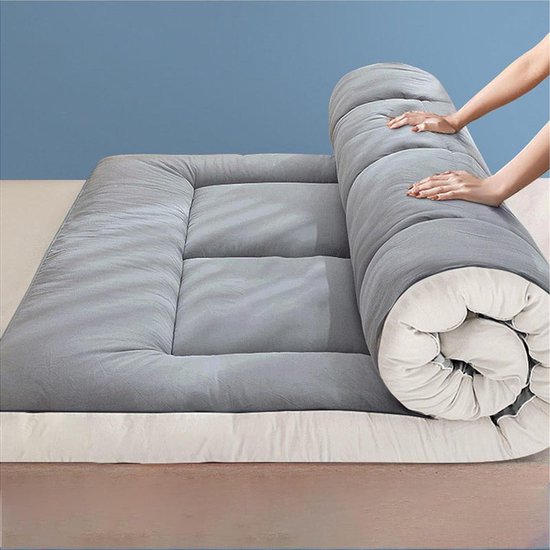 Vloermatras - Zachte mat - Comfortabel slapen - Ergonomisch ontwerp - 90x200cm - Blauw