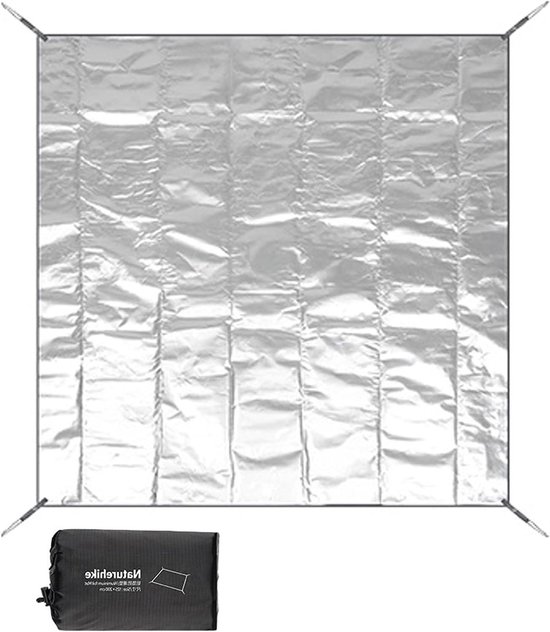 Vochtwerende Mat - Kampeeronderlegger - Outdoor Activiteiten - PE Aluminiumfolie - 200 x 200 cm - Zilver