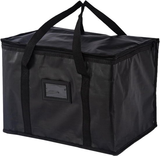 Voedsel draagtas voor catering en picknicks 50L in zwart met draagbare lunchmogelijkheid