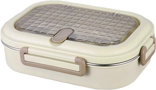 Voedselcontainer Roestvrij Staal - Lunchbox met Lepel - Maaltijden Meenemen - Geïsoleerd Warm Houden - 30x22x10 cm