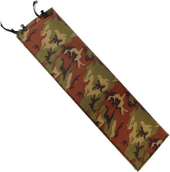 Voetmat Woodland - Kampeermat Slaapmat - Kamperen Buiten - Zelfopblaasbaar - 185 x 50 x 3 cm - Camo Woodland