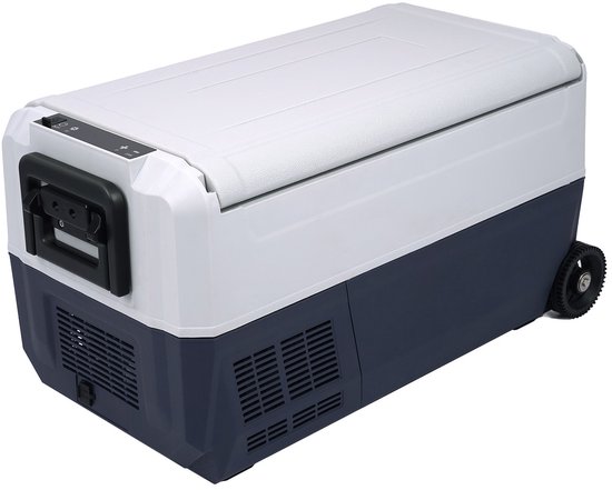 Volkstool® V36 Compressor Koelbox 36L - 12V 24V en 230 Volt - Koelen en Vriezen - Twee Temperatuurzones - Digitaal Display - Extra Compacte Wielen en Handvat - Ruime Elektrische Koelbox - Flexibel Indelen van Merkloos