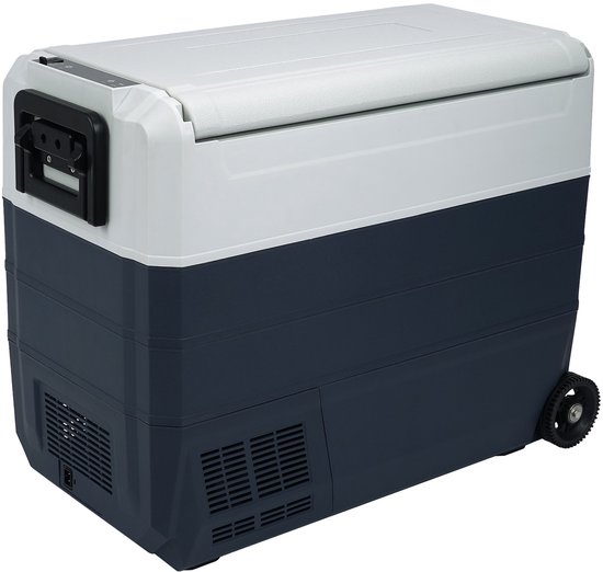 Volkstool® V60 Cool Freeze Box 60L - Elektrische Compressor Koelbox Dual Zone - Koelen en Vriezen (Self-Organising) met Twee Zones - Extra Slim Handvat en Compacte Wielen - Met Digitaal Display - Werkt op 12V en 230V - Eenvoudige Bediening van Merkloos