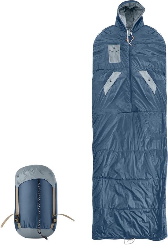 Volwassen Slaapzak - Kampeerzak Outdoor - Kamperen en Wandelen - Omkeerbaar Ontwerp - 190x75 cm - Blauw
