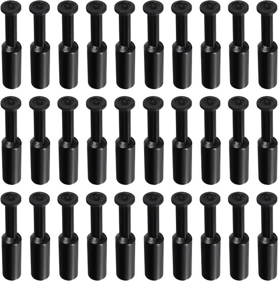 VooGenzek 30 Stuks 6mm OD Pneumatische Afdichtpluggen, Pneumatische Afdichtingspluggen, Pneumatisch Blanking Pluggen, voor 6mm Binnendiameter Buisverbindingsfittingen, Zwart van Merkloos