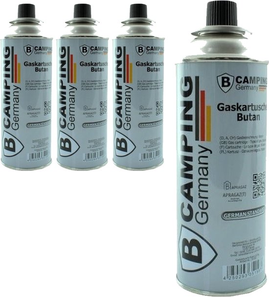 Voordeelset van 4x benson fles camping Butaangas/gasvulling van 227 gram - Kookstel/onkruidverdelging van Benson