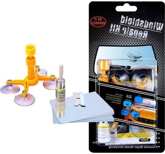 Voorruit Reparatie Set - Glasherstel Kit - Auto Ruiten Herstellen - Vacuüm Injectie Technologie - 1 Stuks - Transparant