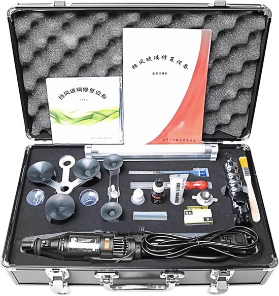 Voorruit reparatieset - Autoscheur reparatie - Ruit schade herstellen - Vacuüm injectiepomp - 30x25x20CM - One Color
