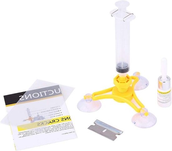 Voorruit reparatieset - Glas herstel - Auto onderhoud - Verwijdert lucht - 1 set - Transparant