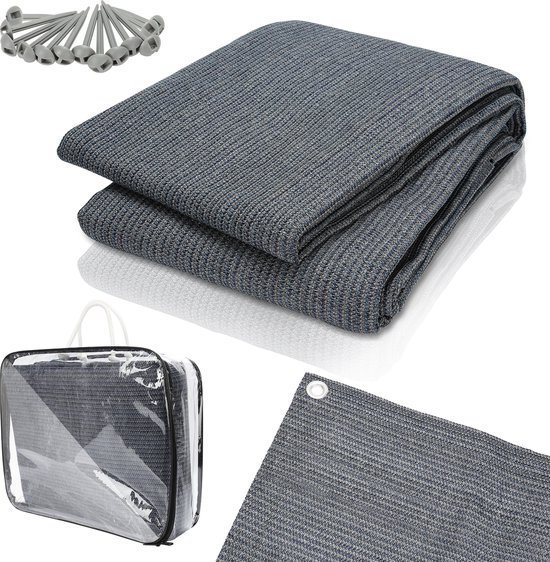 Voortent tapijt Antraciet campingtapijt Voortenttapijt - 400*600cm tent tapijt - Tenttapijt - HDPE Tapijt van Merkloos