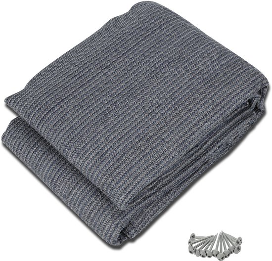 Voortent tapijt campingtapijt Voortenttapijt Antraciet Tenttapijt campingdoek Tenttapijt - HDPE Tapijt 250 x 300CM van Merkloos
