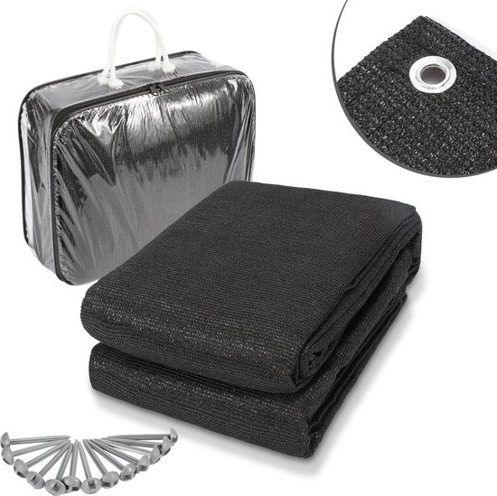 Voortent tapijt campingtapijt Voortenttapijt Zwart Tenttapijt campingdoek Tenttapijt - HDPE Tapijt - 250x600CM