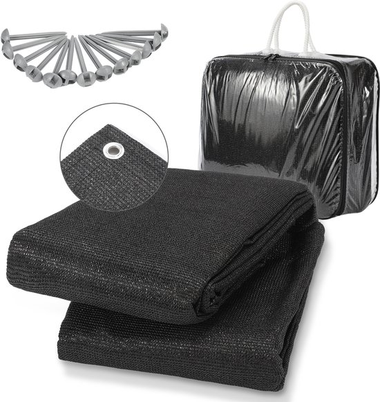 Voortent tapijt campingtapijt Voortenttapijt Zwart Tenttapijt campingdoek Tenttapijt - HDPE Tapijt - 300x500CM